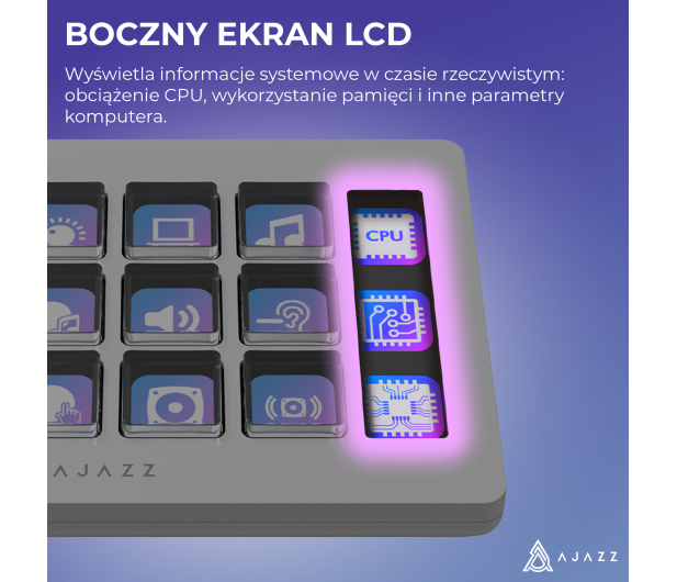 Ajazz AKP153E USB biały - 1536406 - zdjęcie 9